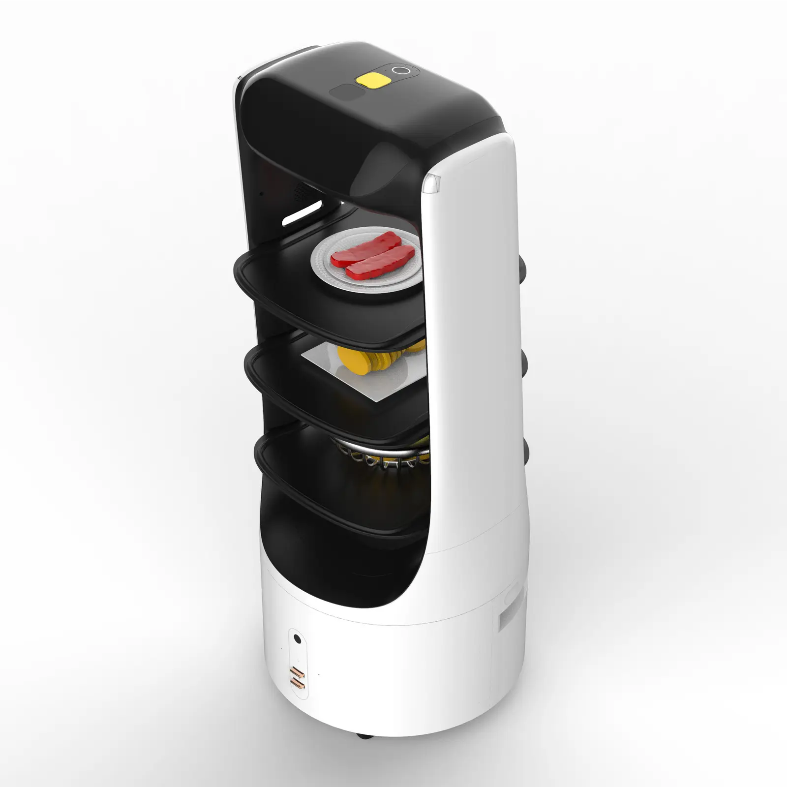 Serviceroboter - für 30 kg - Touchscreen - intelligente Hindernisvermeidung - Royal Catering (Tragfähigkeit Ablage: 10 kg)