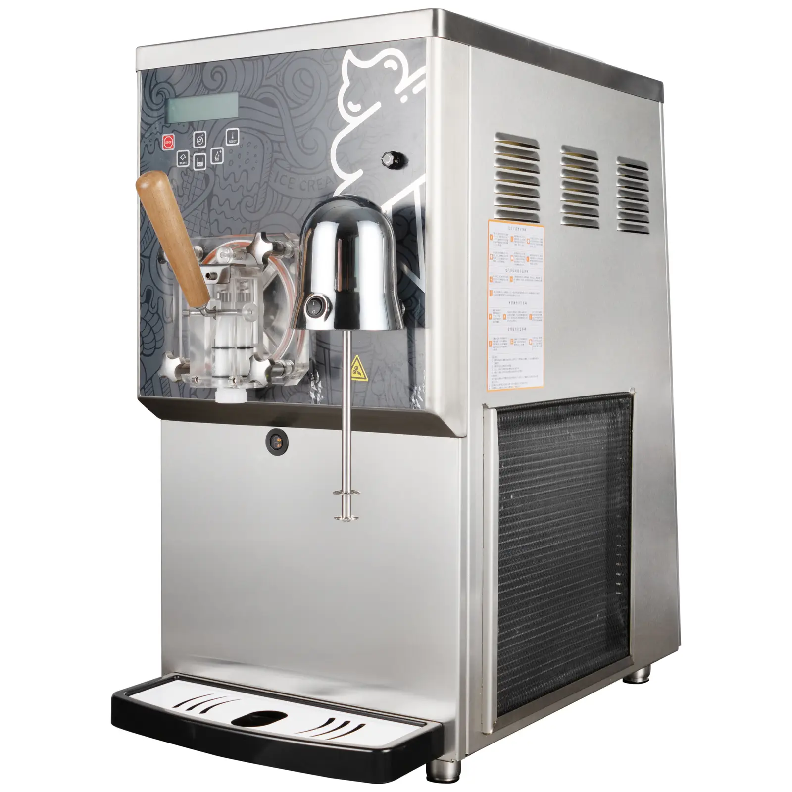 Slush-Eis-Maschine mit Milchshaker - 24 l / 4 l - 50 kg/h - LED-Anzeige - Royal Catering