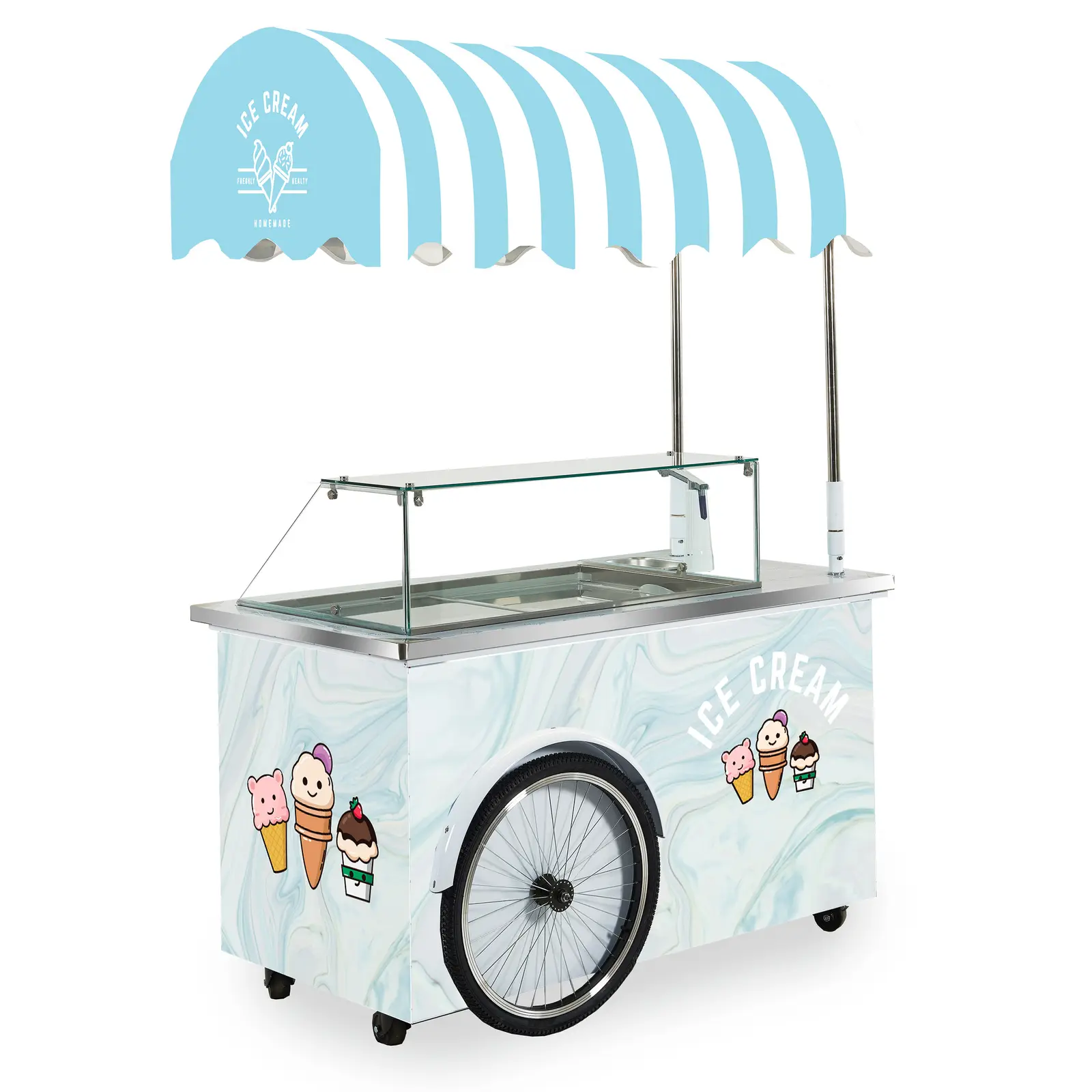 Eiswagen - 7 x 5 l - -18 bis -16 °C - Waschbecken - Royal Catering